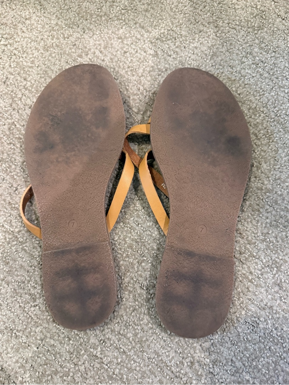 Madewell Camel Leather Strappy Slide Sandals - Picture 4 of 4